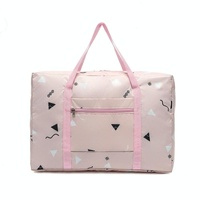 Waterproof Foldable Travel Bag - Compact &amp; Durable - Pink Plaid
