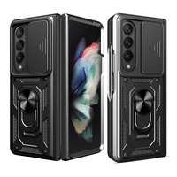 Samsung Galaxy z Fold 4 Tpu Pc Case with Sliding Camera Cover - Black