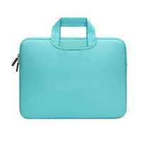 Portable Air Permeable Handheld Sleeve for 13.3 Laptops - 34x25.5x2.5cm - Green