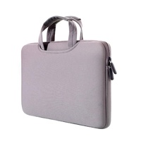 Portable Air Permeable Handheld Sleeve for Macbook Air / Pro and Laptops - 38x27.5x3.5cm 15.4 Inch - Grey