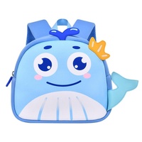 Kids&#39; Anti-lost School Bag - Secure &amp; Stylish - Blue Whale Medium