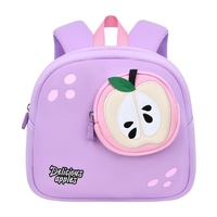 Kids' Anti-lost School Bag - Secure &amp; Stylish - Purple Apple Medium
