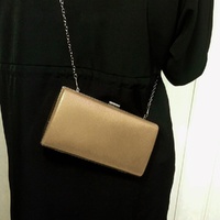 Square Party Handbag For Women Elegant Crossbody Bag For Banquets And Events - Gold