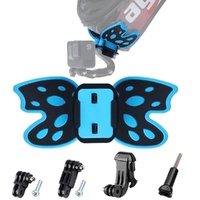 3-way Pivot Arm Butterfly Helmet Mount for Gopro Hero12 - Blue