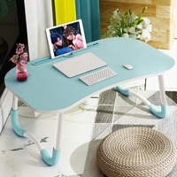 Portable Laptop Desk Stand - Foldable &amp; Non-slip - Sky Blue