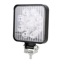 Dc 10 - 30V 27W 2500Lm 6000K 60 Degrees Adjustable Waterproof Vehicle Car Boat Marine External Work Emergency Lights With 9 Intense Wafer Led White Li