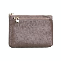 Spacious Litchi Texture Rfid Hand Wallet - Pale Pinkish Grey