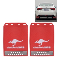 Premium Heavy Duty Molded Splash Front And Rear Mud Flaps Fender Guard Medium Size Random Pattern Delivery - Red