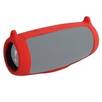 Portable Silicone Speaker Cover with Shoulder Strap &amp; Carabiner for Jbl Charge 5 - Red
