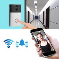 Hd 720P Security Camera Smart Wifi Video Doorbell Intercom Support Tf Card &amp; Infrared Night Vision &amp; Motion Detection App For Ios And Android - Silver
