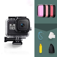 Waterproof Housing for Gopro Hero8 with Mount Filters Strap and Anti-fog Inserts