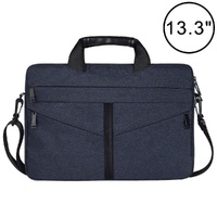 Stylish Zipper Laptop Bag with Shoulder Strap - Durable &amp; Breathable - Navy Blue