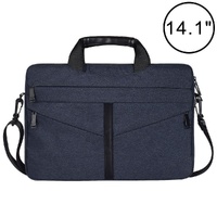 Stylish Zipper Laptop Bag with Shoulder Strap - Durable &amp; Breathable - Navy Blue