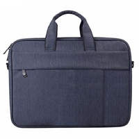14.1 Inch Waterproof Anti-theft One-shoulder Handbag with Suitcase Belt - Navy Blue
