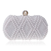 Party Pearl Handbag Women Fashion Crossbody For Banquets &amp; Events - White