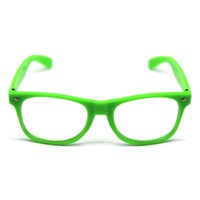 Green Party Glasses w/ Clear Lenses – Fun 80s Australia Day Costume Glasses