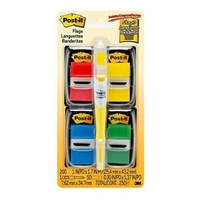Post-it Flags Value Pack 50/Dispenser 4 Dispensers/Pack 1 in Wide Highlighter