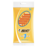 BiC Classic Disposable Sensitive Single Blade Shaving Razor - 1 Pack of 5