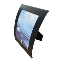Curve Picture Photo Frame Curved Aluminium Portrait 10cm x 15cm (4&quot;x6&quot;)  - Black
