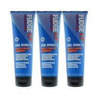3x Fudge 250ml Blue Toning Shampoo - Erases Red &amp; Orange from Cool Brunette Hair