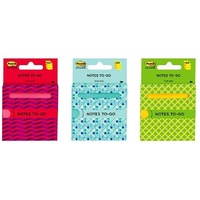 Post-It 100 Sheets 76mm X 76mm Notes-To-Go Office School Stationary - Assorted
