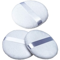 3x 4.5&quot; Jumbo Extra Large Powder Puff 100% Pure Cotton Soft Fluffy Washable For Makeup