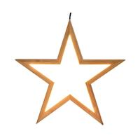 Ceiling Bamboo Star LED Hanging Lamp Natural Home Decor Lighting Pendant - Natural