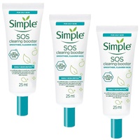 3x Simple 25ml SOS Clearing Booster Long Lasting Shine &amp; Blemish Control