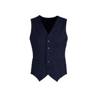 Mens Peaked Vest Waistcoat w/ Knitted Back Suit Formal Wedding Dress Up - Navy - 107