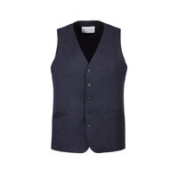 Mens Bamboo Blend Longline Vest Waistcoat w/ Stretch Business Forrnal Dress - Navy - 102