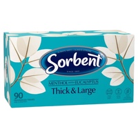 Sorbent Facial Tissues Thick &amp; Large Menthol Fragranced - 90-Pack