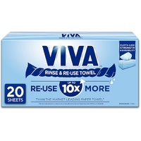 Viva Paper Towel Rinse &amp; Re-Use Towel Reusable 20 Sheets