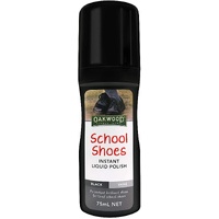 Oakwood 75ml School Shoes Instant Liquid Polish Black Shine