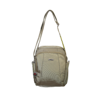 FIB Mens Tablet Crossover Travel Wallet Crossbody Shoulder Bag - Sand