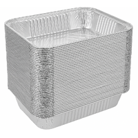240x Aluminium Disposable Foil Food Container Trays Pans Baking Roast Bulk 32.5x26x5.5cm