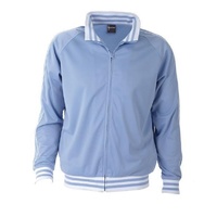 Identitee Mens Varsity Track Suit Top Jacket Jumper Long Sleeve Sunset Urban Casual - Sky - XXX-Large