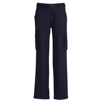 Mens CARGO PANTS Work Wear Trousers 100% COTTON Tradie Pockets Military 310gsm - Navy - 102&quot;&quot;