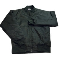 Plus Size Quilted Jacket Zip Up Classic Padded Flight Flying Winter Big &amp; Tall - Bottle Green - Bottle Green - 7XL