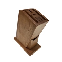 Wooden Knife Holder Knife Fork Block Kitchen Rack Desk Wood Organizer
