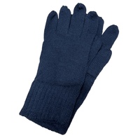 Acrylic Knitted Gloves Winter Warm Mens Soft Sports Snow Ski Loose Daggy MK416 - Navy - One Size Fits Most