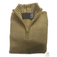 Mens Knit Jumper Pullover Sweater Knitted Casual Stretch Warm Winter  - Half Zip Maize 17 (KW14) - M
