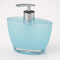 Oval Hand Pump Soap &amp; Lotion Dispenser Empty Bottle in Blue