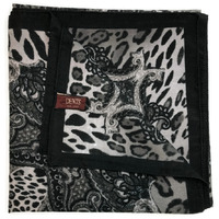 DENTS Ladies Animal Print &amp; Paisley Scarf MADE IN ITALY Womens Warm Winter - Black
