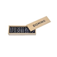 Domino Set Wooden Box Kids Children Traditional Toy 28 Dominoes