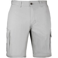 Mens Cargo Shorts 100% Cotton Casual Work Wear Half Pants Summer Army Military - Stone - 32 (82cm)