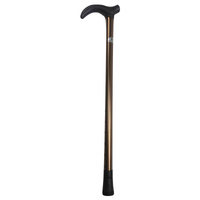 Metal WALKING STICK Travel Extendable Pole Compact Adjustable Lightweight - Bronze