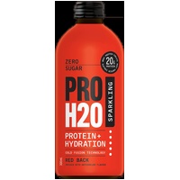 PRO H20 Sparkling Water 20g Protein Hydration Drink Zero Sugar - Red Back