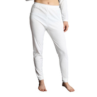 Womens Thermal Cotton Pants Long Janes John Bottoms Underwear in Beige - 10-12