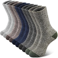 6 Pairs Heavy Duty Wool Blend Work Socks Extra Thick Cushion in Assorted Colours - 2-8