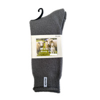 1 Pair Premium Mens Wool Heavy Duty Thick Work Socks Cushion Woolen - Grey - 11-14